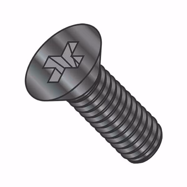 #0-80 x 3/8 in Phillips Flat Machine Screw, Black Oxide 18-8 Stainless Steel, Usa Industrials, Mfr#: BULK-SCRW-3144